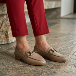 Loafers bej din piele...