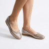 Balerini din piele naturala rose gold